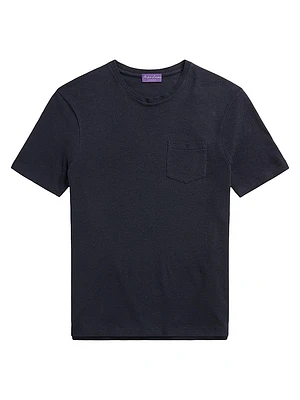 Linen & Cotton-Blend Crewneck T-Shirt