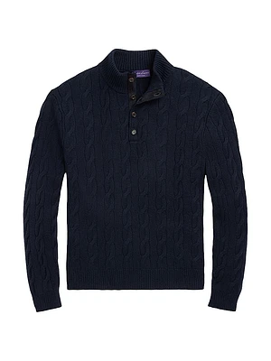 Bond St. Silks Cable-Knit Cashmere Sweater