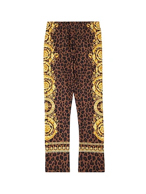 Little Girl's & Baroque Foulard Jersey Leggings