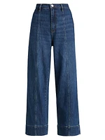 Seamed Wide-Leg Jeans