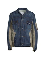 Denim Mixed-Media Jacket