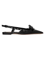Rockstud Bow Slingback Ballerinas