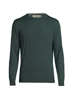 Wool Contrast Crewneck Sweater