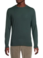 Wool Contrast Crewneck Sweater