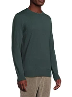 Wool Contrast Crewneck Sweater
