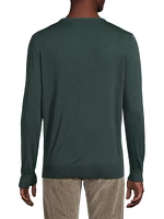 Wool Contrast Crewneck Sweater