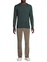 Wool Contrast Crewneck Sweater