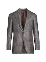 Houndstooth Silk & Cashmere Sport Coat