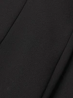 Paneled Bonded Crepe Midi-Dress