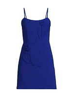 Floral Crepe Sleeveless Minidress