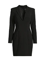 Stretch Crepe Blazer Minidress