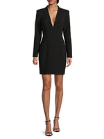 Stretch Crepe Blazer Minidress