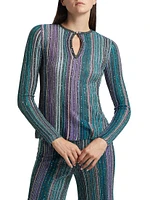 Metallic Stripe Top