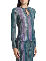 Metallic Stripe Top