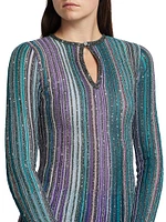 Metallic Stripe Top