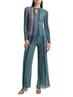 Metallic Stripe Top