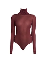 Semi-Sheer Turtleneck Bodysuit