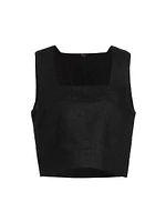Akira Linen Crop Top