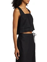 Akira Linen Crop Top