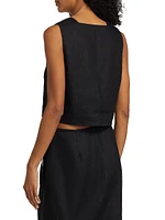 Akira Linen Crop Top