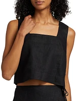 Akira Linen Crop Top