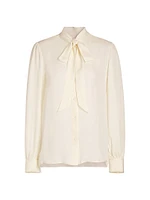 Carina Silk Tie-Neck Top