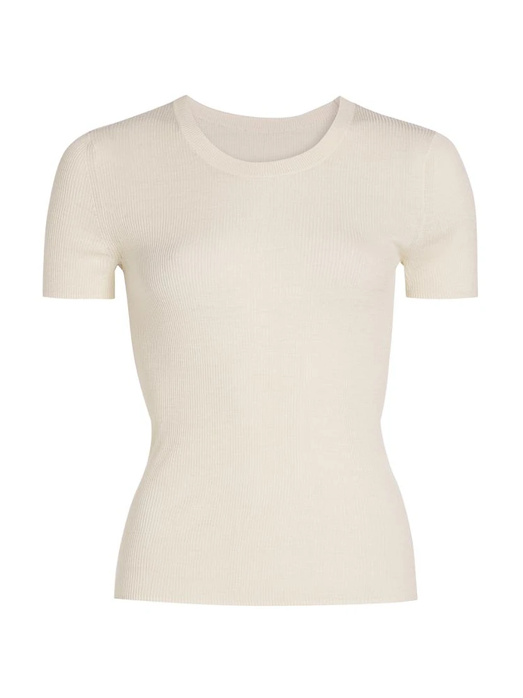 Araceli Silk Short-Sleeve Sweater