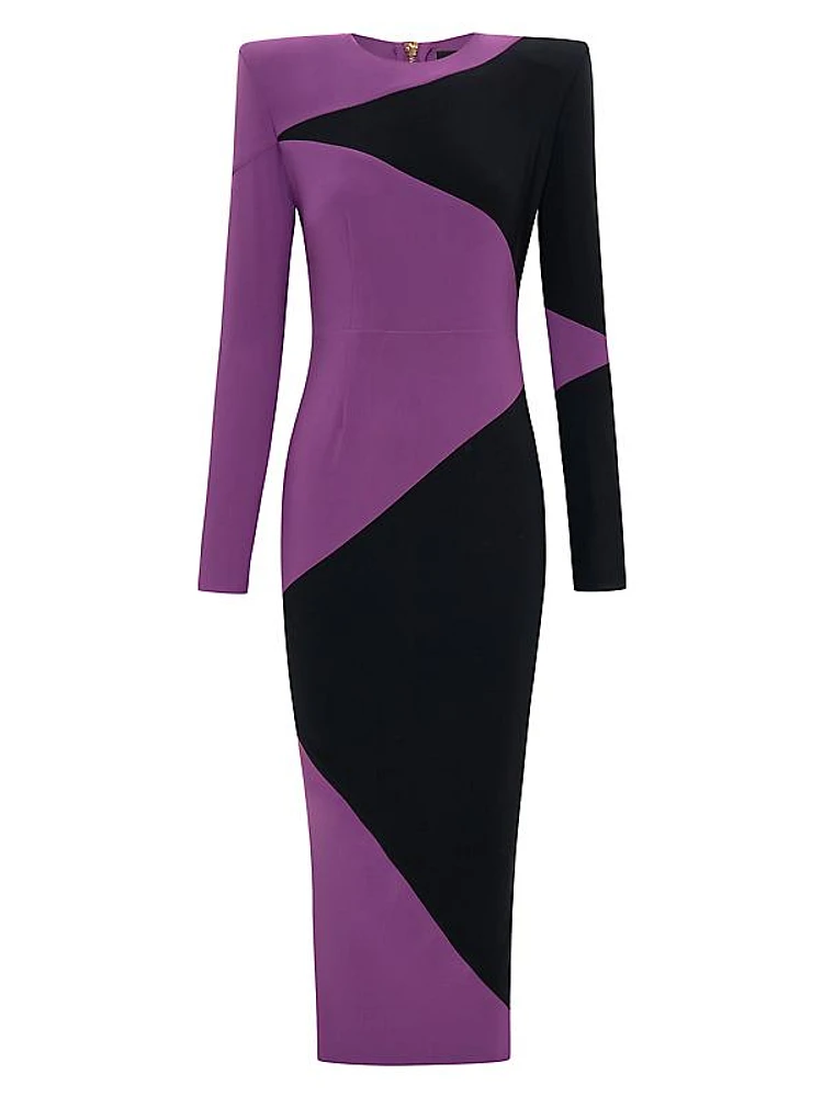 Ahead Of The Game Colorblock Midi-Dress