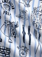 Striped Short-Sleeve Oxford Shirt