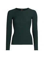 Rib-Knit Jersey Long-Sleeve T-Shirt