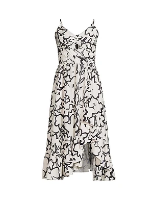 Floral Sleeveless Midi-Dress