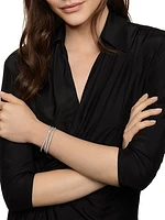 Sculpted Cable Flex Three Row Bracelet in 18K White Gold