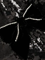 Lena Sequined Bow Halter Gown