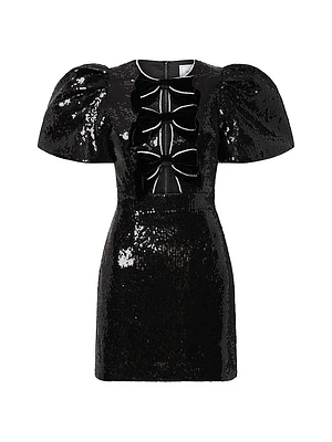Nicky Hilton x Rebecca Vallance Lena Sequined Bow Minidress