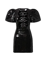 Nicky Hilton x Rebecca Vallance Lena Sequined Bow Minidress