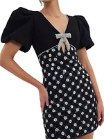 Nicky Hilton x Rebecca Vallance Alivia Sequin & Faux Pearl Minidress