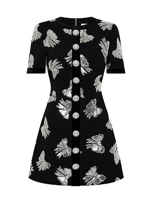 Nicky Hilton x Rebecca Vallance Valor Bow Appliqué Minidress