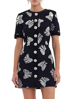 Nicky Hilton x Rebecca Vallance Valor Bow Appliqué Minidress