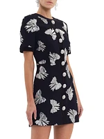 Nicky Hilton x Rebecca Vallance Valor Bow Appliqué Minidress