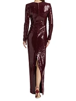 Zelda Sequined Bow Slip Gown
