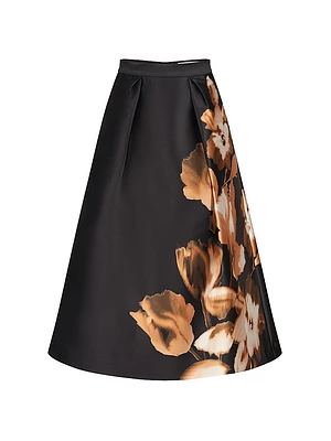 Kendall Tulip Print Midi-Skirt