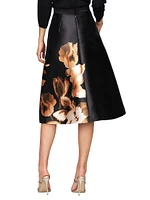 Kendall Tulip Print Midi-Skirt
