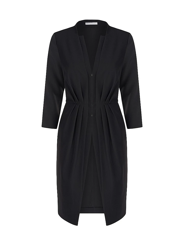 Valoria Pleated Crepe Jacket