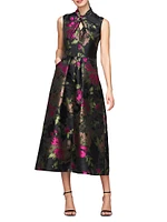 Rosemarie Floral Jacquard Cocktail Dress