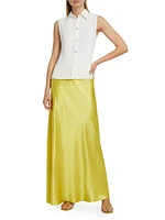 Sleeveless Button-Front Shirt