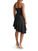 Beverly Satin Halterneck Minidress