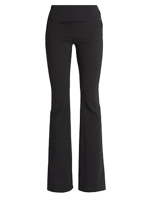 Oblique Wool-Blend Boot-Cut Pants