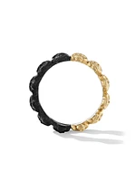 Memento Mori Skull Band Ring in 18K Yellow Gold