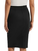 Wool Slim Pencil Skirt