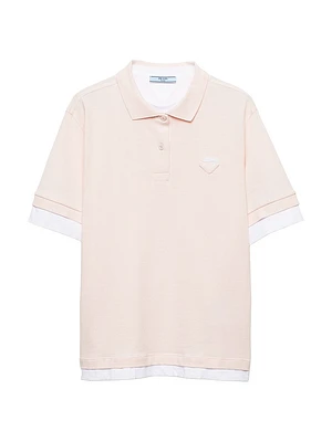Piqué and Jersey Polo Shirt